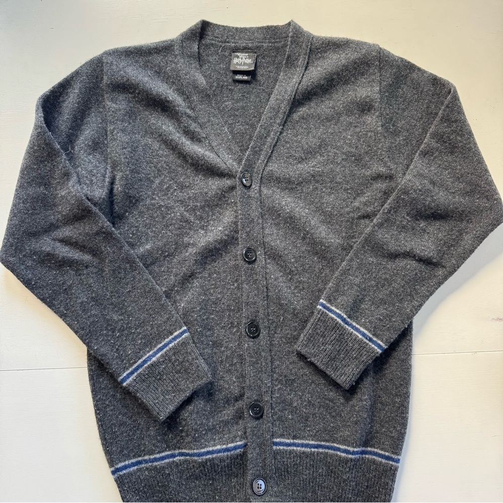 Harry Potter Wizarding World Ravenclaw Cardigan 100% Lambswool Size Small